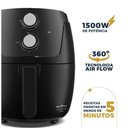 Ver imagem 6 de Air Fryer sem Óleo Britânia BFR36A 4,2L 1500W com Timer Preto 110V
