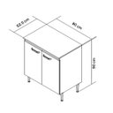 Ver imagem 3 de Balcão de Cozinha 80 Cm 2 Portas 1 Prateleira Co6202