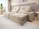 Ver imagem 1 de Sofá Retrátil e Reclinável 2,40m Vogue Veludo Cristal - Netsofas - Areia