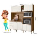 Ver imagem 2 de Kit Cozinha Pietra sem Tampo e Forro Carvalho/off White - Bela Móveis