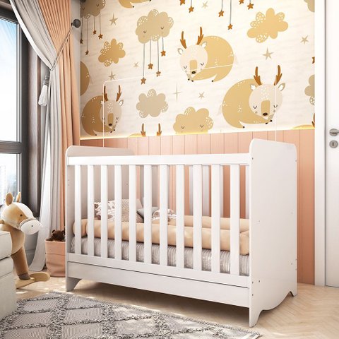 Berço Mini Cama Americano 100% MDF 3 em 1 Ben 