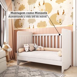 Berço Mini Cama Americano 100% MDF 3 em 1 Ben  - 7