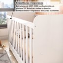 Ver mais imagens de Berço Mini Cama Americano 100% MDF 3 em 1 Ben Branco/Brilho