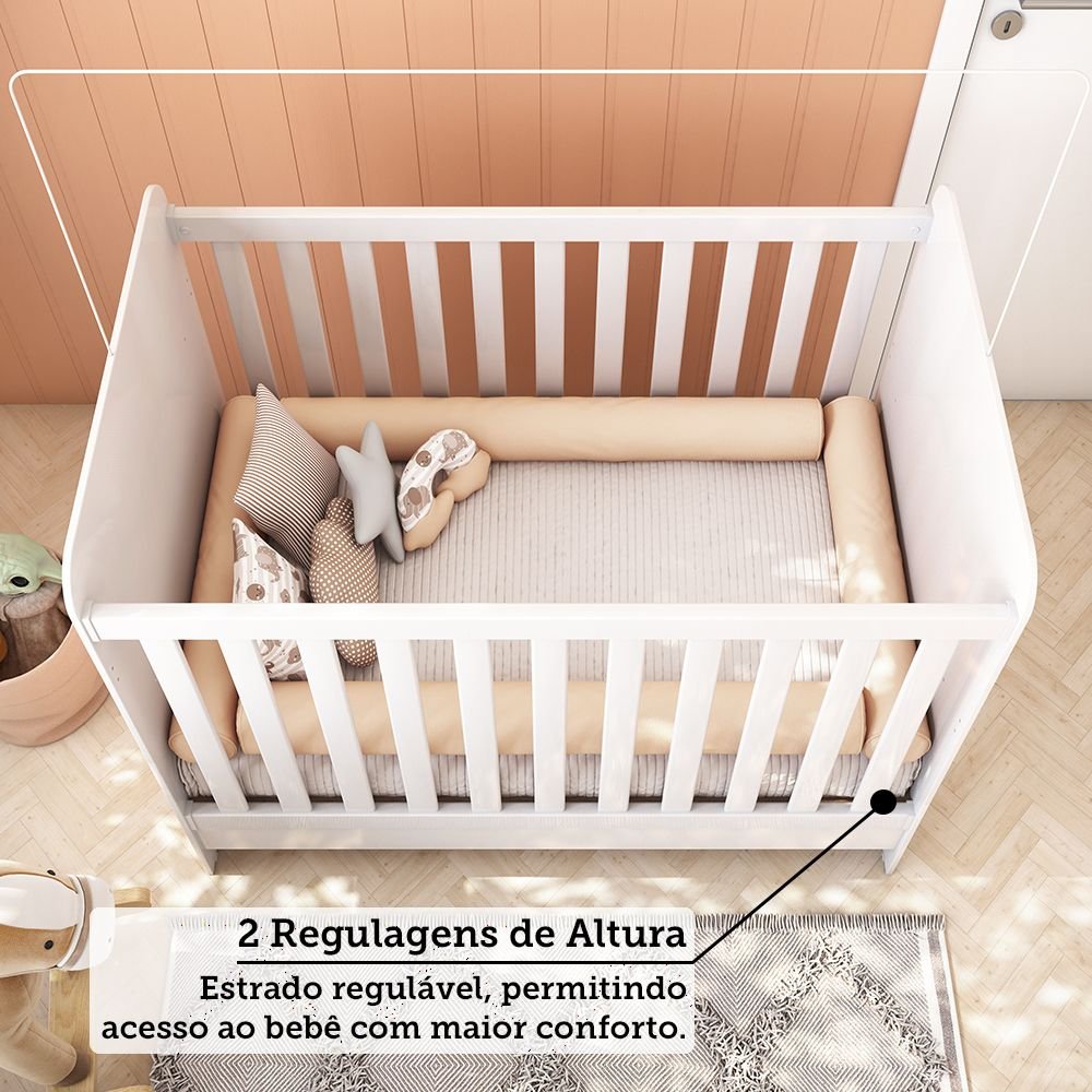 Berço Mini Cama Americano 100% MDF 3 em 1 Ben  - 10