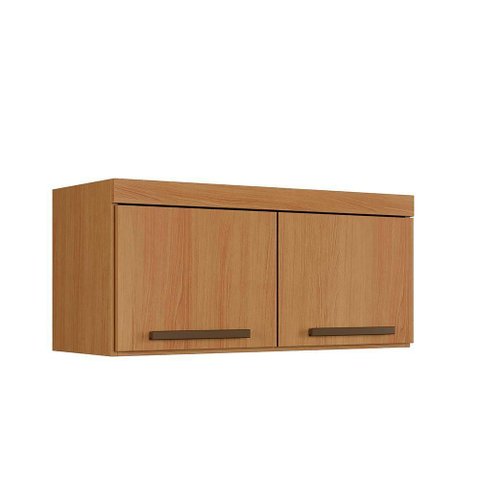 Armário Aéreo Granada 80cm 2 Portas MDP Amadeirado Arte Móveis