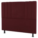 Ver imagem 7 de Kit Cabeceira e Baú Cama Box Queen Size Grace 160cm Suede Bordô - Desk Design
