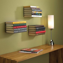 Ver imagem 4 de 6 Suportes de Parede para Livros Design Flutuante Aço Alta Resistência Branco