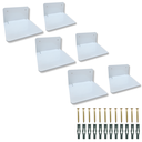 Ver imagem 1 de 6 Suportes de Parede para Livros Design Flutuante Aço Alta Resistência Branco