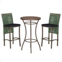 Ver imagem 1 de Mesa Bistro e 2 Banquetas Roma Marrom Corda Náutica 12 Verde
