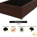 Ver imagem 2 de Cama Box Baú Blindado e Reforçado Bipartida Queen Marrom