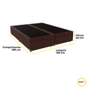 Ver imagem 4 de Cama Box Baú Blindado e Reforçado Bipartida Queen Marrom