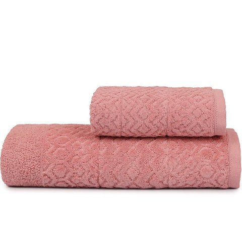 Jogo Toalha de Banho e Rosto Atlântica Loft 100% Algodão 420 G/m² Rosa Cupcake