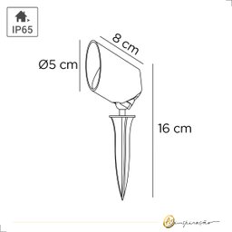 Espeto de Jardim Led 7w Luminatti Ip65 3000k Luz Quente Externo Ip65 - 7