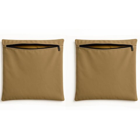 Kit 2 Capa de Almofada 42cm Decorativa Suede Sofá Poltrona Cor:capuccino