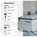 Ver imagem 3 de Cama Box Solteiro + Colchão Comfort Class Pillow Top 88x188 Branco/suede Branco
