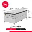 Ver imagem 4 de Cama Box Solteiro + Colchão Comfort Class Pillow Top 88x188 Branco/suede Branco