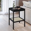 Ver imagem 2 de Mesa Lateral para Sala de Estar Pés Madeira Moss A03 Nero Preto - Lyam Decor
