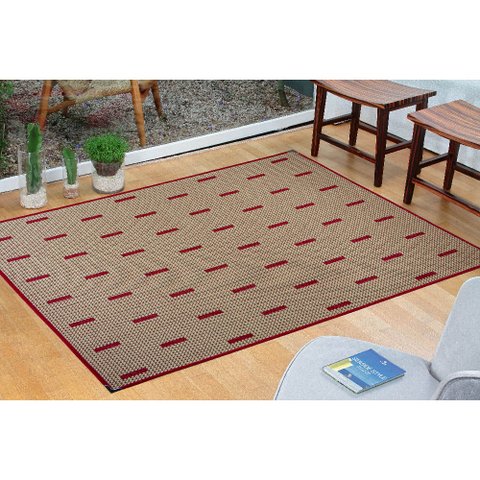 Tapete Sisal Sala Quarto 2,00x2,50 Vermelho S-591
