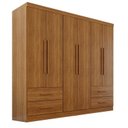 Ver imagem 3 de Guarda-Roupa Casal 6 Portas 4 Gavetas Texas Premium Marrom/Cinamomo