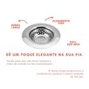 Ver imagem 3 de Kit 4 Ralinhos Ralo Pia Cozinha Tanques Inox Peneira 7cm