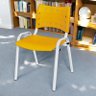 Cadeira Iso Base Branco Escola, Escritório Amarelo - 1