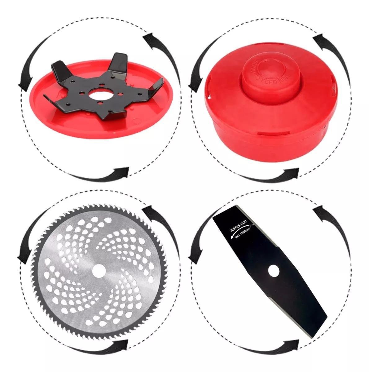 Kit Completo de 4 Lâminas de Corte Acessórios para Roçadeira |  MadeiraMadeira