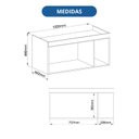 Ver imagem 3 de Armário Aéreo Modulado Solteiro 1 Porta Infinity Branco/Line