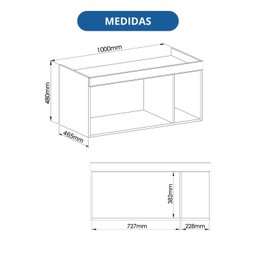 Armário Aéreo Modulado 1 Porta Infinity - 3