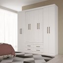Ver imagem 1 de Guarda Roupa Casal 8 Portas 4 Gavetas Nápoles Branco