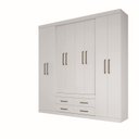 Ver imagem 3 de Guarda Roupa Casal 8 Portas 4 Gavetas Nápoles