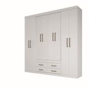 Ver imagem 3 de Guarda Roupa Casal 8 Portas 4 Gavetas Nápoles Branco