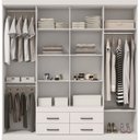 Ver imagem 2 de Guarda Roupa Casal 8 Portas 4 Gavetas Nápoles Branco