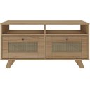 Ver imagem 2 de Mesa de Centro para Sala de Estar 2 Gavetas 91cm Pés Retrô Tessaro A05 Carvalho - Lyam Decor