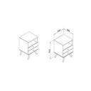 Ver imagem 3 de Mesa de Cabeceira 2 Gavetas 1 Nicho Retrô Rt 3103 Preto