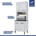 Ver imagem 3 de Cozinha Modulada 12 Portas 3 Gavetas Atenas Kaiki Móveis:branco