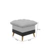 Poltrona York C/ Puff em Linho com Detalhes Courino e Fibras de Silicone Just Time - 7