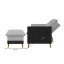 Ver imagem 7 de Poltrona York C/ Puff em Linho com Detalhes Courino e Fibras de Silicone Just Time