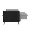 Poltrona York C/ Puff em Linho com Detalhes Courino e Fibras de Silicone Just Time - 10