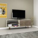 Ver imagem 1 de Rack Retrô para TV até 50 Polegadas 160cm Tvs 2 Portas 2 Nichos Rt 3108 Bege