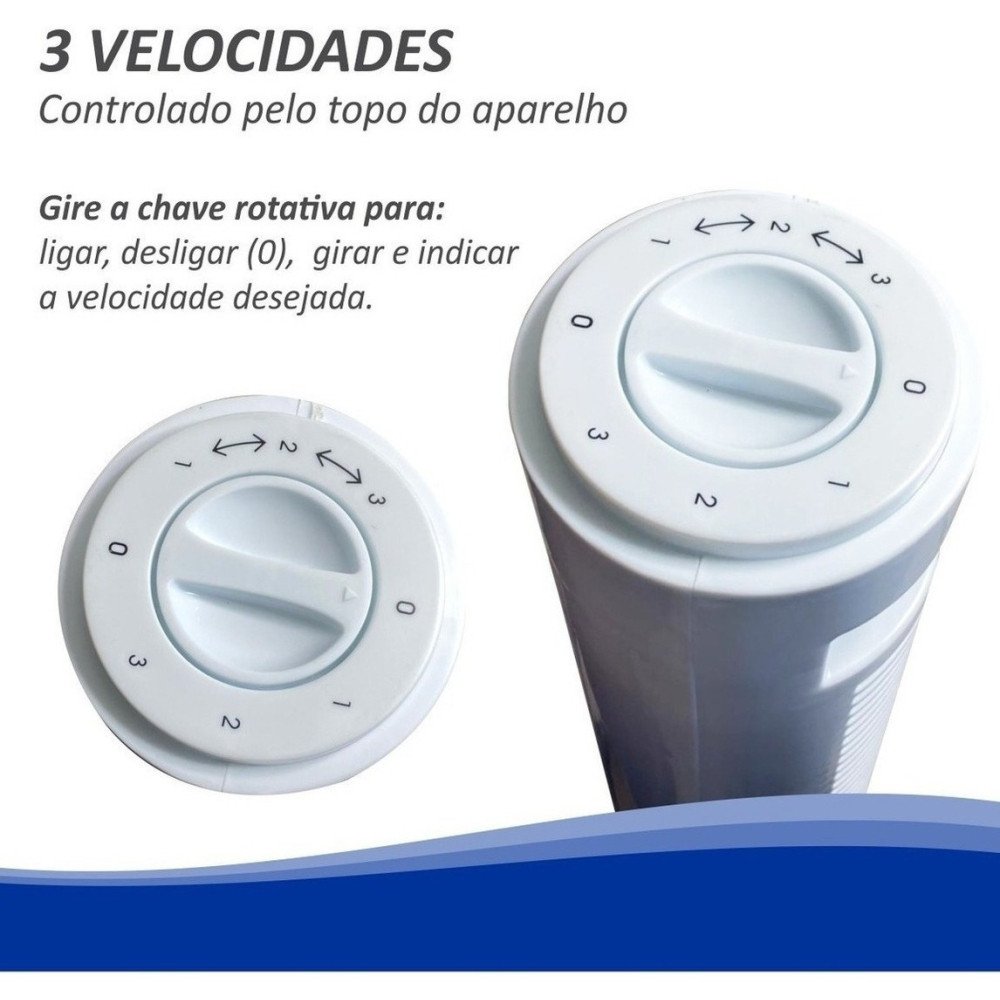 Circulador Ventilador de Ar Potente Design Inovador 110v - 5