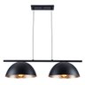 Luminária Pendente Trilho Retro Industrial Montreal para 2 Lâmpadas E27 Bivolt:preto com Dourado/110 - 1