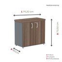 Ver imagem 4 de Armário para Escritório Baixo 2 Portas com Chave