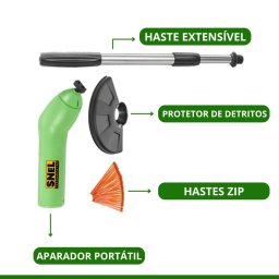 Mini Cortador de Grama Portátil Aparador de Jardim À Pilha Snel - 3