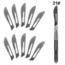 Estilete Lâmina Corte Precisão Cirúrgica Bisturi Cirúrgico Profissional Navalha Kit 10 Lâminas - 21# - 1