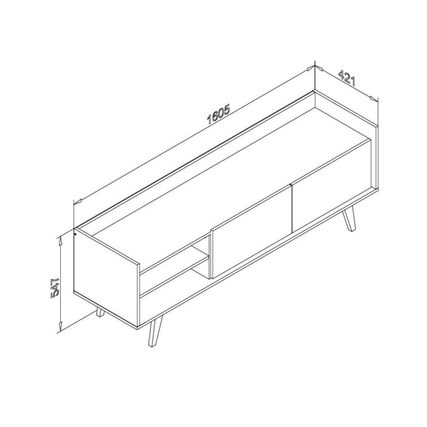 Rack para TVs até 50 Polegadas 2 Gavetas 2 Nichos Retrô RT 3110 ...