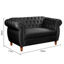 Ver imagem 5 de Sofá Nobreza 2 Lugares Cor Veludo Preto