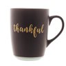 Caneca Em Cerâmica Bon Gourmet Thankful Preto E Azul 340ml - 3