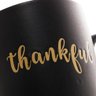 Caneca Em Cerâmica Bon Gourmet Thankful Preto E Azul 340ml - 4