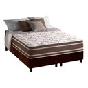 Ver imagem 1 de Conjunto Box Queen: Colchão Molas Anjos Superlastic Duo Sono Double Face + Base Crc Suede Brown(