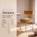Ver imagem 2 de Cadeira Sala de Jantar Margara Kit 8 Base Aço Dourado Bouclê D03 - D'Rossi